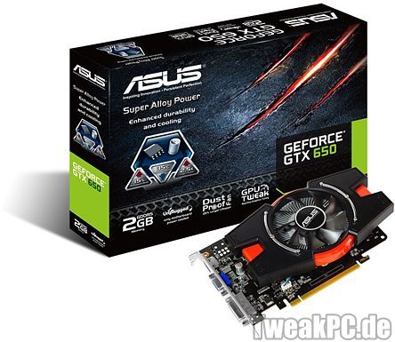 Asus: Zwei neue GeForce-GTX-650-Modelle ohne PCIe-Stromstecker vorgestellt
