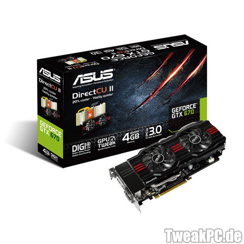 Asus präsentiert GeForce GTX 670 mit 4 GB Speicher