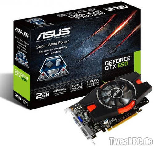 Asus: GeForce GTX 650-E ohne Stromanschluss