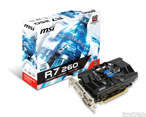 MSI präsentiert übertaktete Radeon R7 260 mit 1GB GDDR5-Speicher