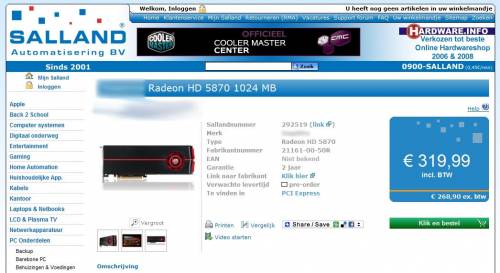 Radeon HD 5870 Preis