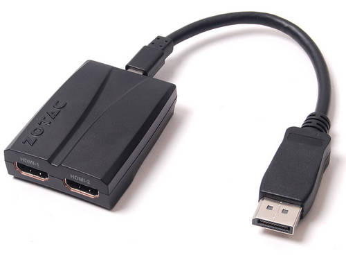 Zotac: DisplayPort-Adapter mit zwei HDMI Ausgängen