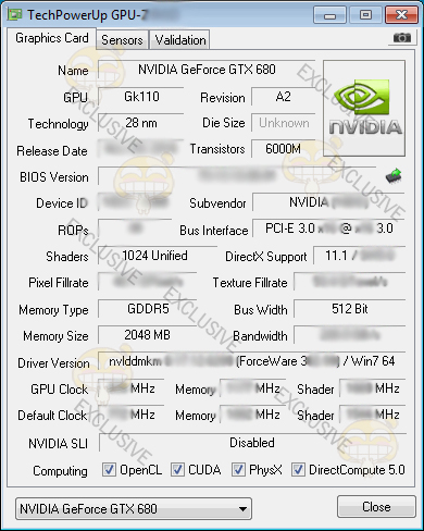 Nvidia GeForce GTX 680 mit 1024 Shadereinheiten? - Update
