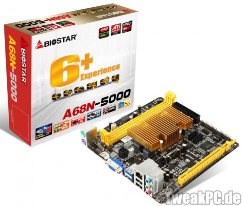 BiostarA68N-N5000: Mainboard mit AMD A4-5000-APU
