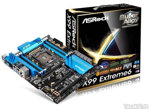 ASRock X99 Extreme6: Neues Mainboard mit X99-Chipsatz präsentiert
