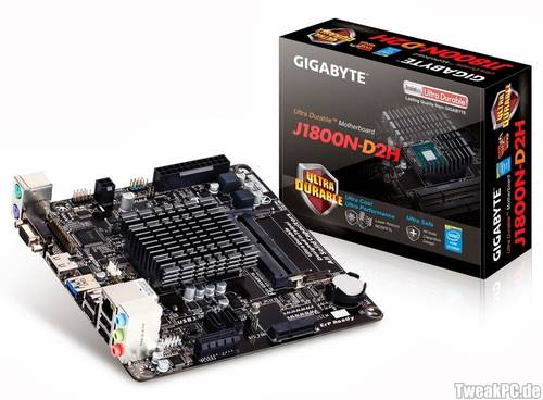 Gigabyte J1800N-D2H: Mini-ITX-Mainboard mit Celeron-Prozessor