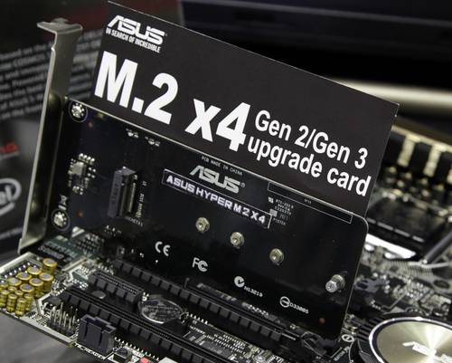 Asus zeigt M.2-Nachrüstkarte für PCIe