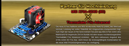 MSI X79A-GD65: X79-Board im Bundle mit Thermaltake-Kühler