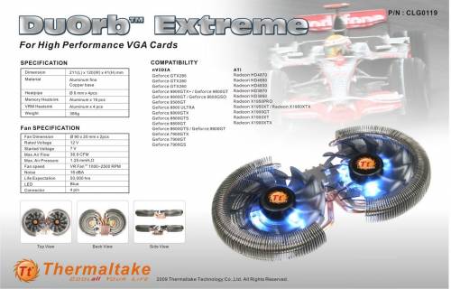 Thermaltake DuOrb Extreme - VGA Kühler für fast alle aktuellen Karten