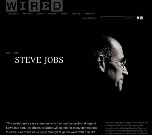 Netzkultur: Pages honorieren Steve Jobs - Bilder