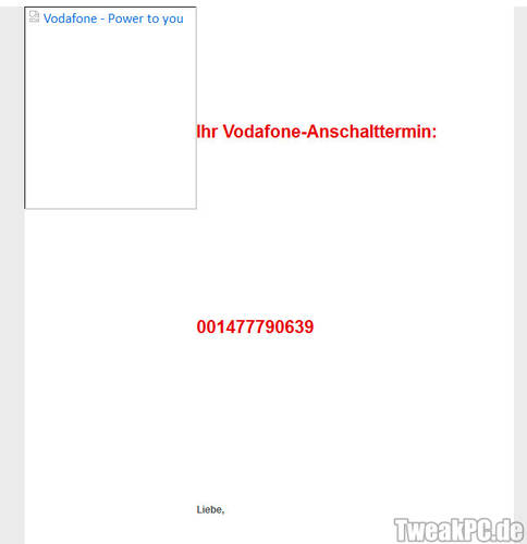 Achtung: Falsche Vodafone-Mails im Umlauf - Anschalttermin