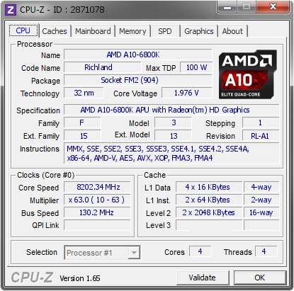 Overclocking: AMD A10-6800K auf 8,2 GHz übertaktet