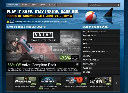 Steam: Sommeroffensive mit 600 Rabatt-Angeboten