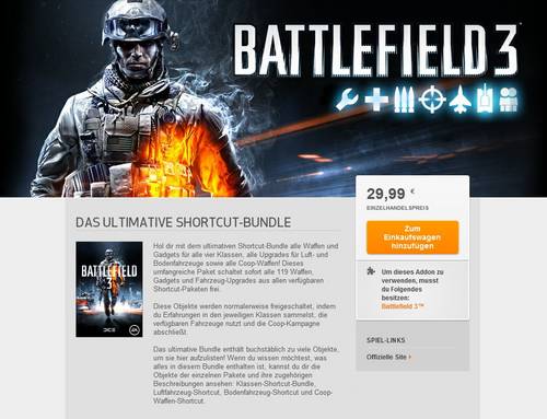 Battlefield 3: 30-Euro-DLC schaltet (fast) alle Items frei