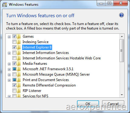Windows 7: Internet Explorer deaktivierbar?