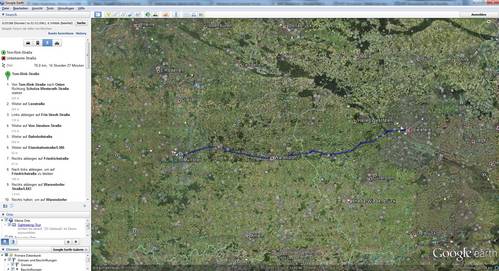 Google Earth 6.2 mit Routenplaner für Wanderer und Radfahrer