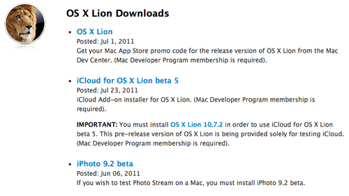 Apple: Erstes Mac OS X Lion-Update in wenigen Tagen?