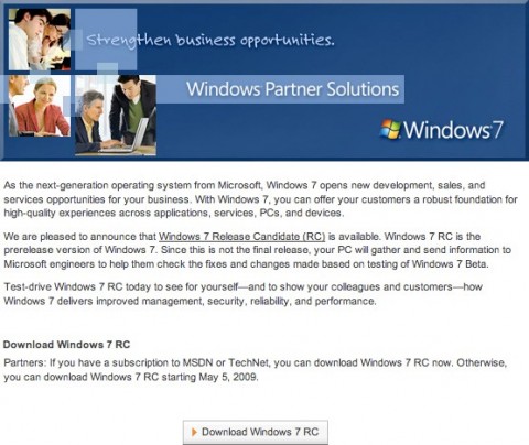 Windows 7 Release Candidate am 5. Mai