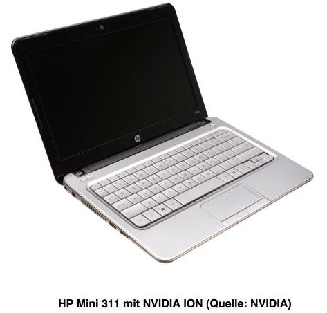 HP Mini 311 - ION Netbook mit HD-Auflösung