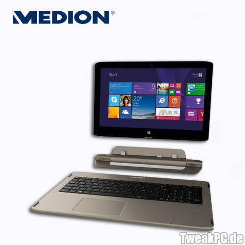 Medion Akoya S6214T: 15,6-Zoll-Tablet mit Standfuß