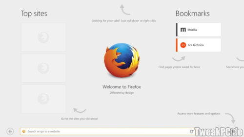 Firefox: Erstes Teaser-Bild der Windows-8-Touch-Version veröffentlicht
