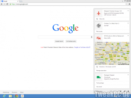 Google Now wird in Chrome-Browser integriert