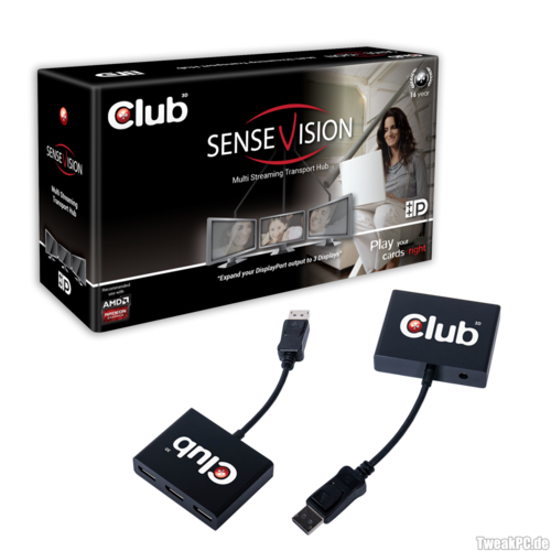 Club3D zeigt MST-Hub - Ein Videoausgang für drei Monitore