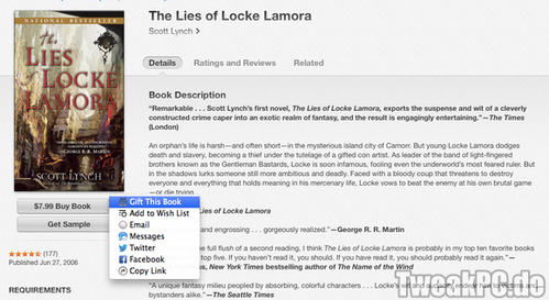 Apple iTunes ermöglicht das Verschenken von E-Books