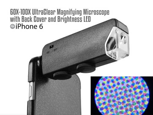 iPhone 6: Mikroskop mit 100-facher Vergrößerung für die Hauptkamera