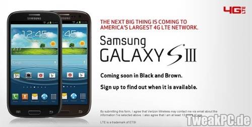 Samsung Galaxy S III in Schwarz und Braun angekündigt