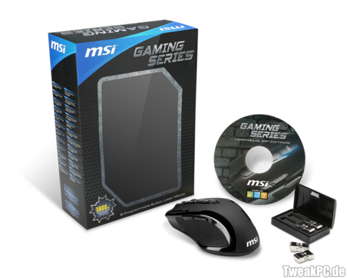 MSI W8: Gamingmaus mit 5.600 dpi zum Einstiegspreis angekündigt