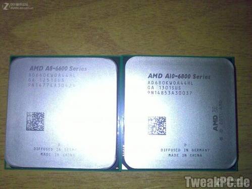 AMD: Benchmarks der kommenden A10-6800K-Richland-APU aufgetaucht