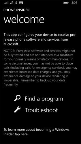 Windows 10 Preview für Smartphones kündigt sich an