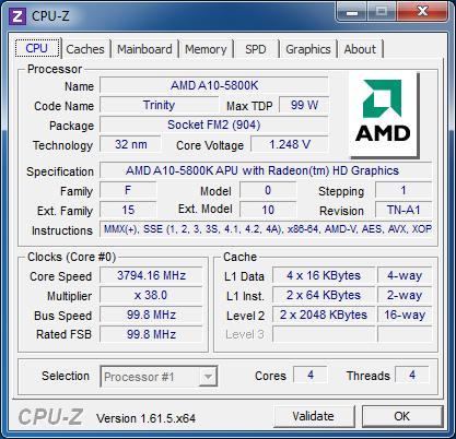 AMD A10-5800K Undervolting