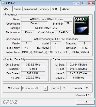 AMD Phenom II X2 550 Black Edition Overclocking