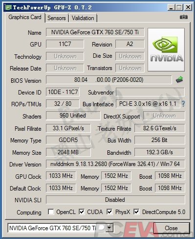 Nvidia GeForce GTX 750 Ti abgelichtet?
