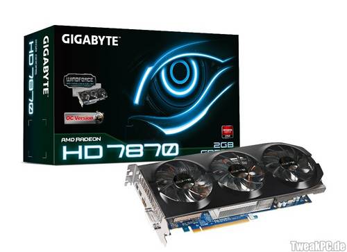 Gigabyte: Radeon HD 7870 mit WindForce-3X-Kühler