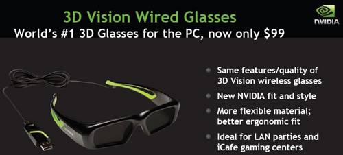 NVIDIA: Günstige 3D Vision-Brille mit Kabel - 99 US-Dollar