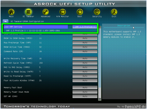 ASRock bringt XMP 1.3 Support auf Z68 Mainboards
