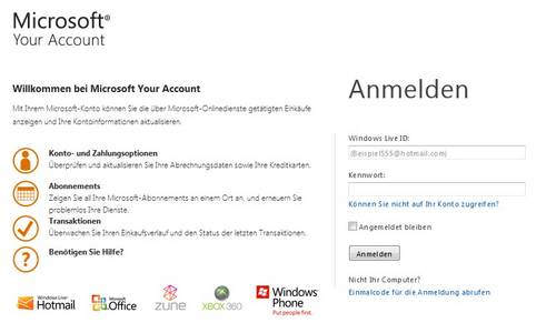 Your Account: Microsoft bündelt Dienste