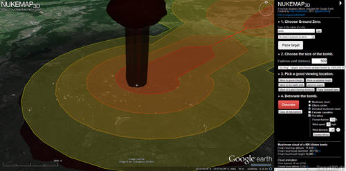 Nukemap3D: Atombomben auf Google Earth
