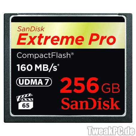 SanDisk: Neue Compact-Flash-Speicherkarte mit 256 GB vorgestellt