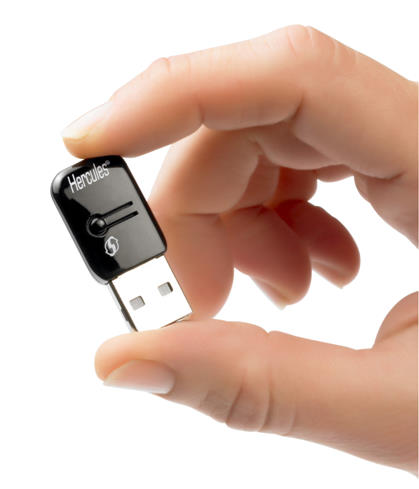 Hercules: Der vielleicht kleinste WiFi N-USB-Stick der Welt