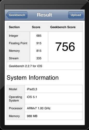 Apple iPad: Benchmark bestätigt 1 GB RAM