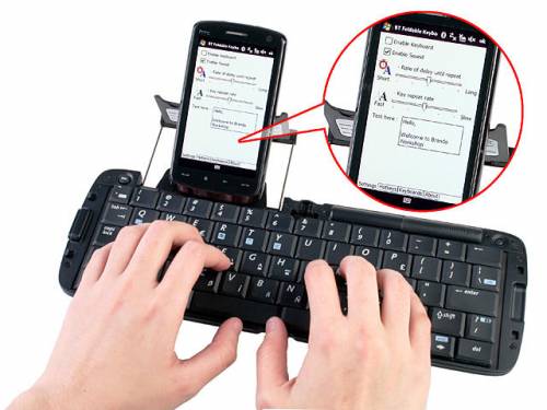 Faltbare Bluetooth Tastatur für Smart Phones und Pocket PCs