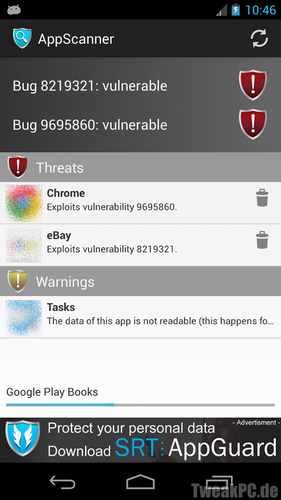 Android: SRT AppScanner findet Sicherheitslücken - Download