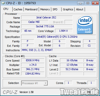 Overclocking Weltrekord: Intel Celeron D 352 mit 8308 MHz