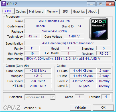 AMD Phenom II X4 975 Black Edition Overclocking