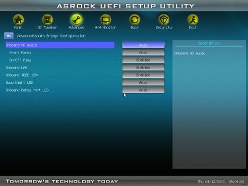 ASRock A75 Pro4/MVP UEFI Advanced SB Config