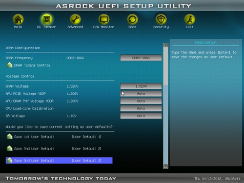ASRock A75 Pro4/MVP UEFI OC-Tweaker 2